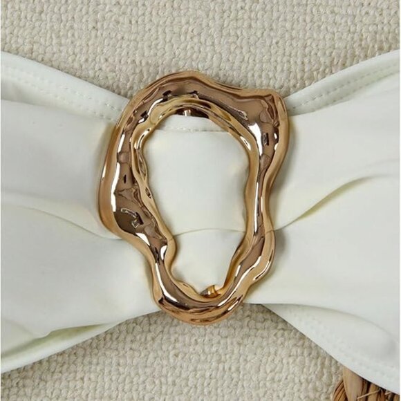 SHENHE Women's 2 Piece Strapless Swimsuits - Picture 3 of 5